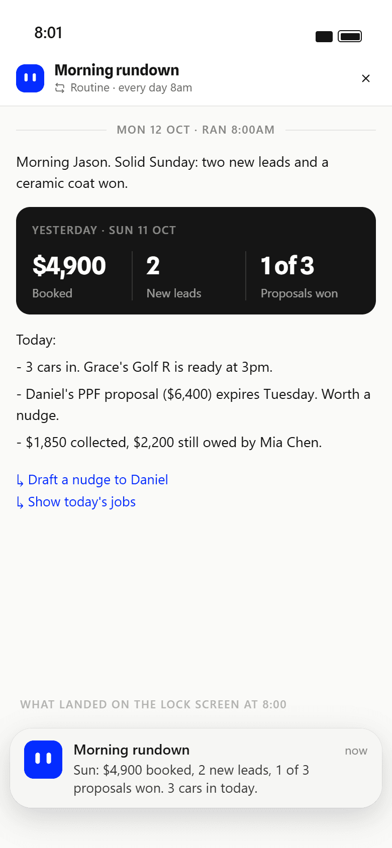 PulseBot morning rundown